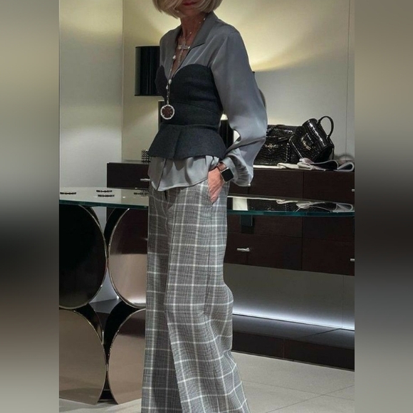 Plaid Peplum Bustier Top - Picture 16 of 16